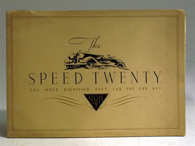 Lot 110 - A Deluxe Sales Brochure for the Alvis Speed 25
