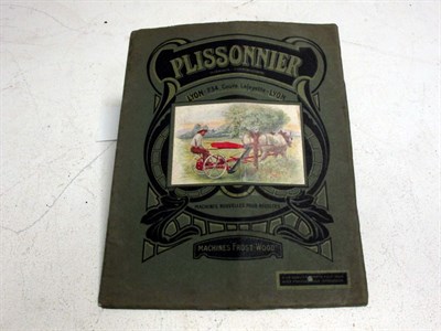 Lot 174 - A Sales Brochure for 'Plissonnier Farming Equipment'