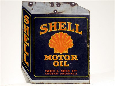 Lot 120 - A 'Shell Motor Oil' Enamel Advertising Sign
