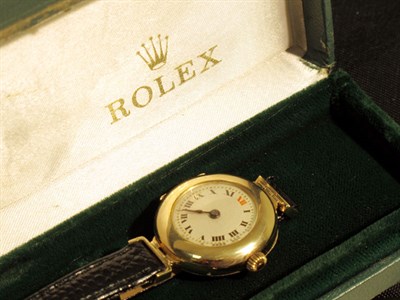 Lot 143 - A Rare Pre-War Ladies Solid Gold Rolex Wristwatch