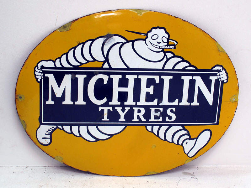 Lot 169 - A Michelin Tyres Pictorial Enamel Sign