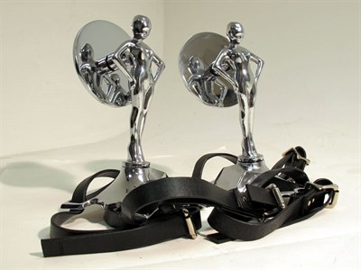 Lot 62 - An Ornate Pair of 'Speed Nymph' Rear-View Mirrors