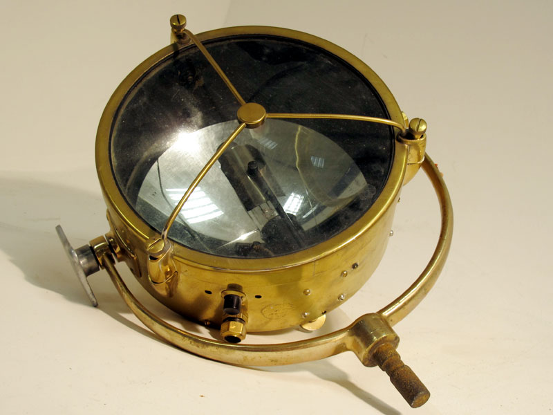 Lot 65 - A Large Brass Searchlight