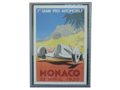 Lot 160 - A Reproduction Monaco GP Advertising Poster for 1935