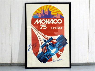 Lot 232 - An Advertising Poster Showing the 1975 Monaco Grand Prix