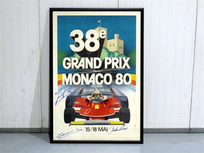 Lot 233 - An Advertising Poster Showing the 1980 Monaco Grand Prix