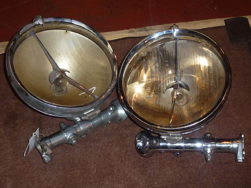 Lot 250 - A Pair of Lucas 'R100' Chrome-Plated Headlamps