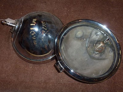 Lot 252 - A Pair of Lucas P100 Headlamp Shells