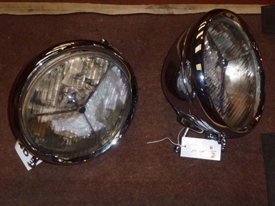 Lot 253 - A pair of Lucas P100 'S' Headlamps