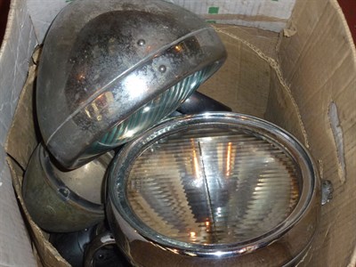 Lot 260 - Assorted Headlamps and Side Lamps