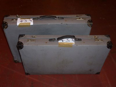 Lot 266 - Two Grey Suitcase-type Travel Trunks