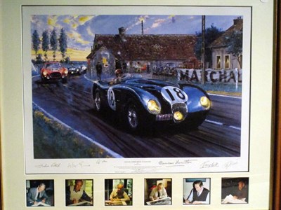 Lot 292 - 'Jaguar at Whitehouse-Le Mans 1953'