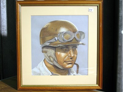 Lot 306 - A Juan Manuel-Fangio Pastel Drawing