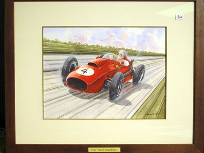 Lot 308 - Wolfgang von Trips/Ferrari Original Watercolour