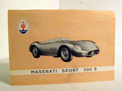 Lot 339 - A Sales Flyer for the Maserati 300S Sports Racer