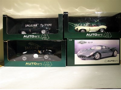 Lot 390 - Four Boxed Jaguar Models by Autoart