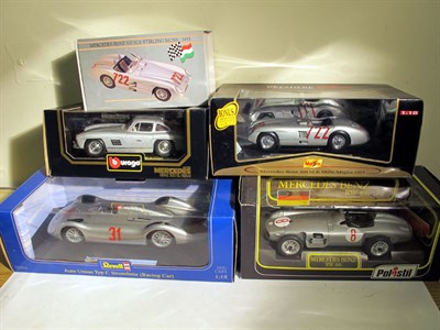 Lot 391 - Five Boxed Mercedes-Benz/Auto Union Models