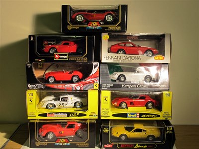 Lot 392 - Nine Boxed Ferrari Models