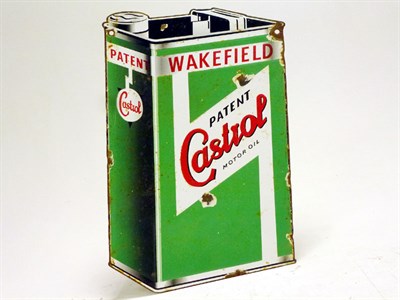 Lot 97 - Rare 'Castrol Motor Oil' Can Enamel Sign