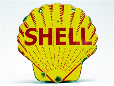Lot 184 - Shell 'Clamshell' Enamel Sign
