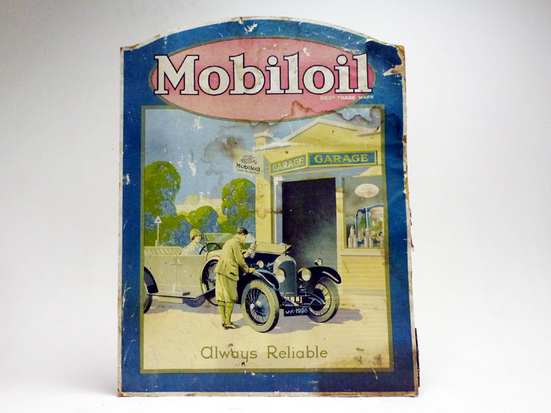 Lot 35 - A Rare Mobiloil / Bentley Motors Showcard