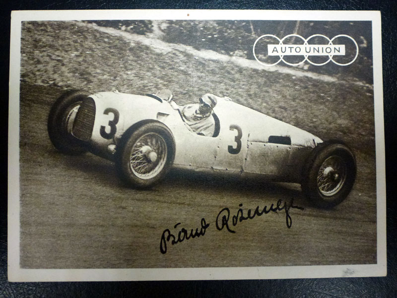 Lot 99 - Bernd Rosemeyer Signed Publicity Postcard