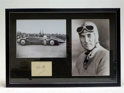 Lot 214 - A Signed Malcolm Campbell Photographic Presentation