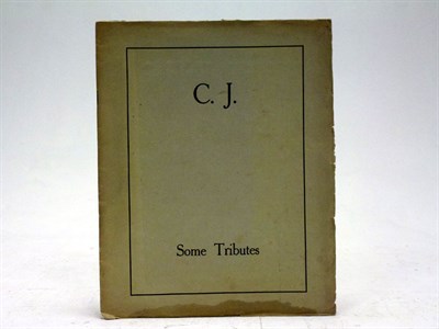 Lot 225 - Claude Johnson 'C.J. - Some Tributes'