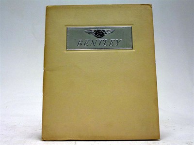 Lot 241 - A Scarce Sales Brochure for the 1951/52 Bentley Mk.VI. 4.5 litre 'Big Bore, Small Boot' Models