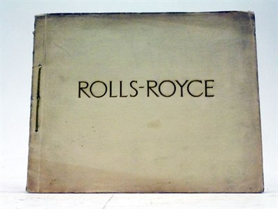 Lot 243 - An Original Sales Brochure for the Rolls-Royce 40/50 h.p. 'New Phantom'