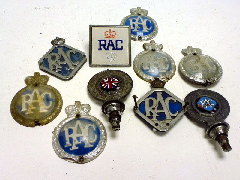 Lot 41 - Ten RAC Royal Automobile Club Car Badges