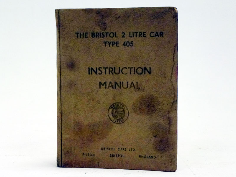 Lot 47 - 'The Bristol 2-Litre' Instruction Manual