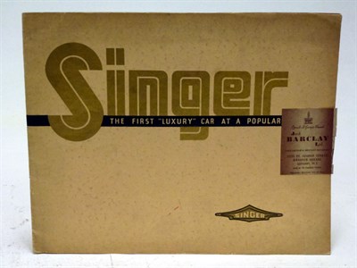 Lot 285 - A c1938 Singer Deluxe Range Brochure