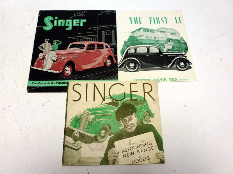 Lot 286 Three Singer Sales Brochures
