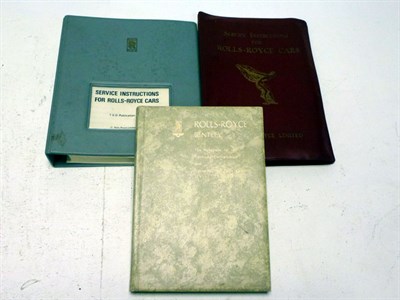 Lot 349 - Rolls-Royce Paperwork