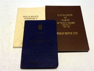 Lot 354 - Rolls-Royce Phantom II Paperwork