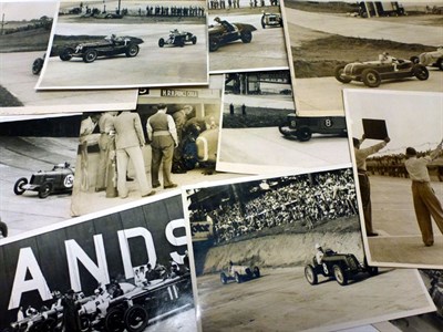 Lot 271 - Large Format Black/White Motor Racing Photographs