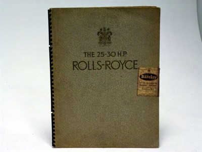 Lot 310 - Rolls-Royce 25-30HP Deluxe Sales Catalogue