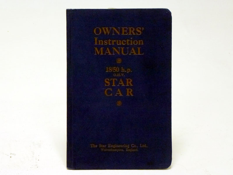 Lot 318 - An Instruction Manual for the 18/50 HP 'Star Car'