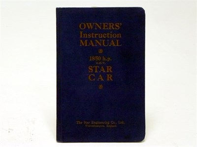 Lot 318 - An Instruction Manual for the 18/50 HP 'Star Car'