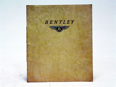 Lot 320 - Bentley Mk VI Sales Brochure (Abridged Particulars)
