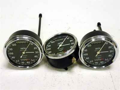 Lot 100 - Three NOS Smiths 0-120 MPH Speedometers