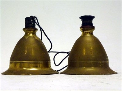 Lot 104 - Two Ornate Brass C.A.V Lamps