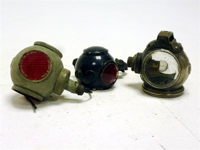 Lot 106 - Three 'Diver's Helmet' Rear Lamps
