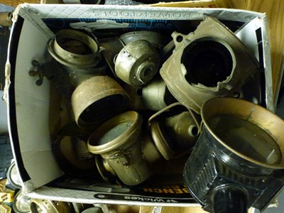 Lot 109 - Quantity of Brass Side Lamps for Restoration