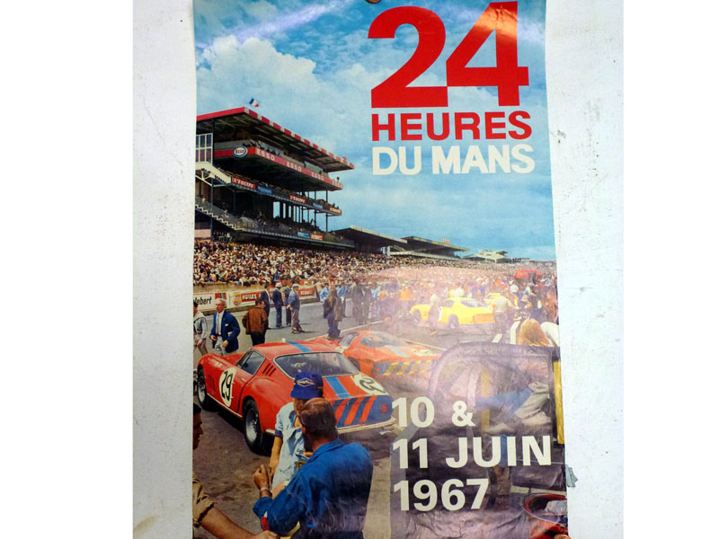 Lot 19 - Rare 1967 Le Mans 24 Hour Poster