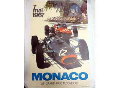 Lot 18 - Rare 1967 Monaco GP Poster