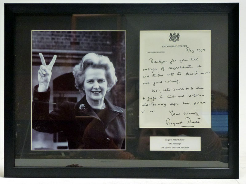 Lot 20 - Margaret Thatcher Signed Photographic Presentation