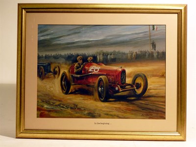 Lot 99 - 'In the Beginning' / Ferrari Original Artwork
