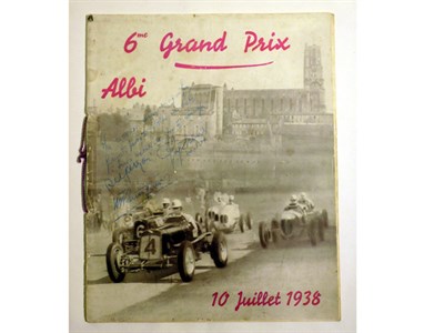 Lot 102 - Signed Programme from the 1938 Albi Grand Prix